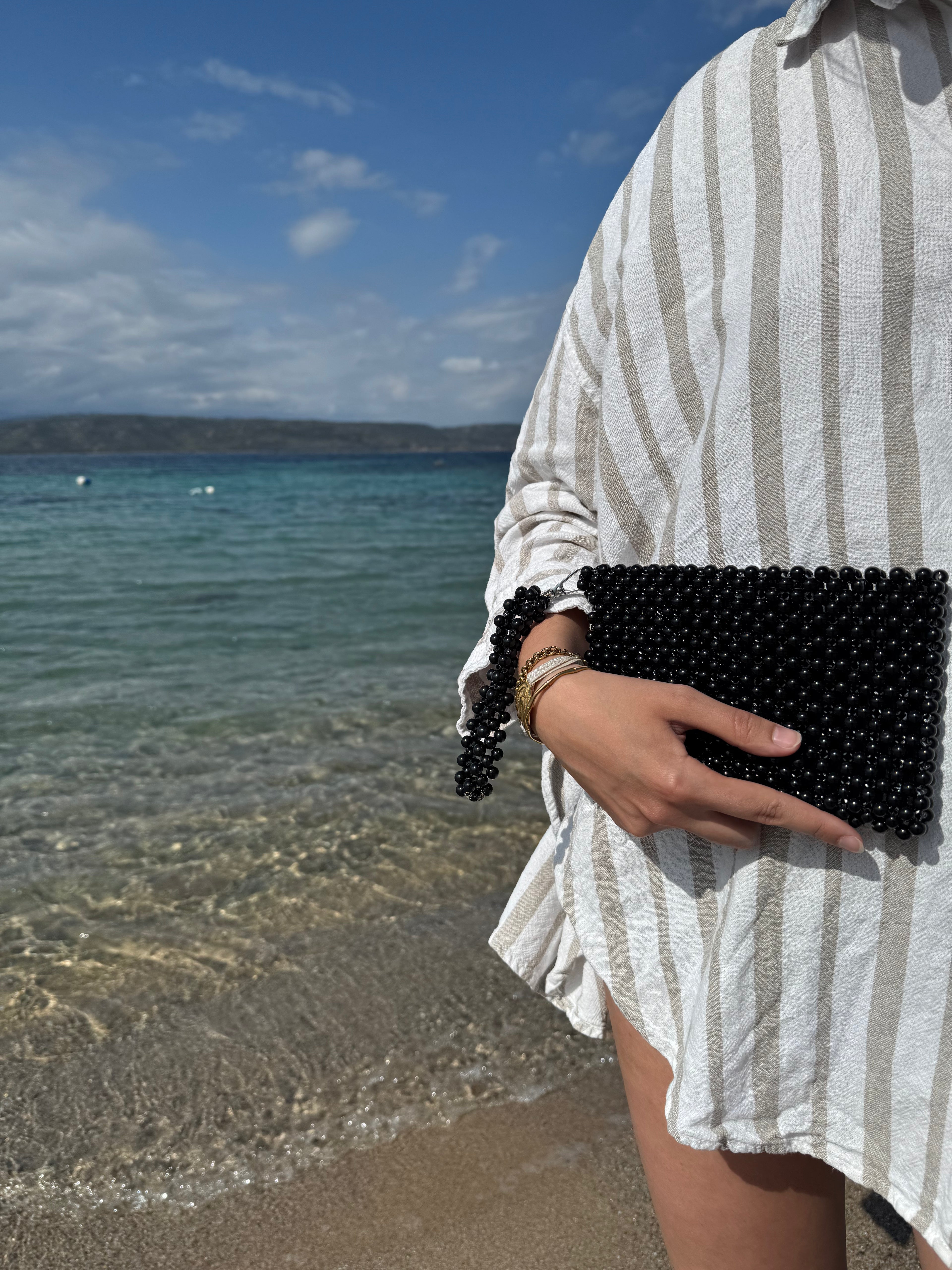 La pochette en perles plastique